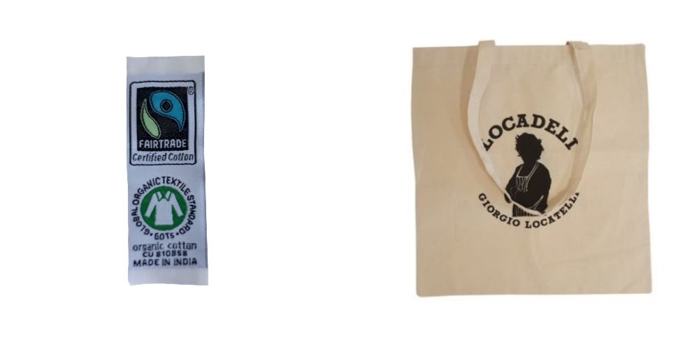 Fairtrade Organic Cotton Printed Carrier Bags