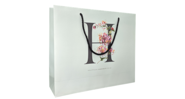 Laminated Rope Handle Paper Carrier Bags Printed Carrier Bags