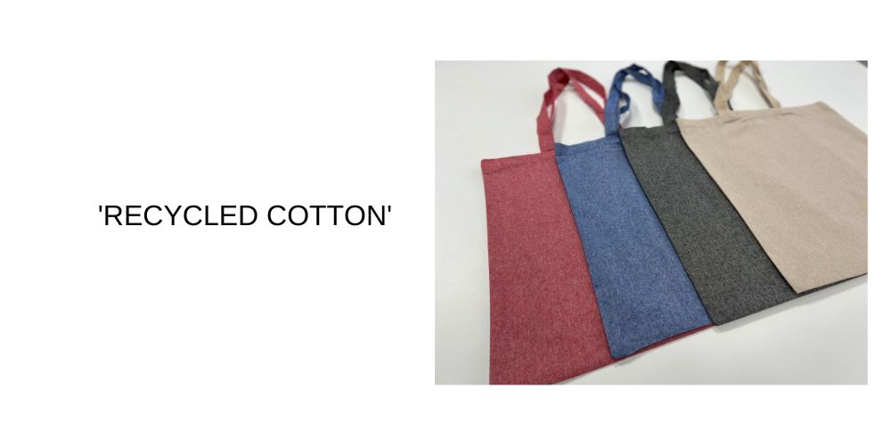 Recycled Cotton Printed Carrier Bags