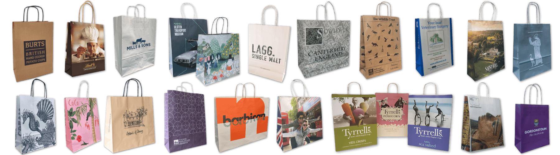 Twisted Handle Paper Carrier Bags Printed Carrier Bags