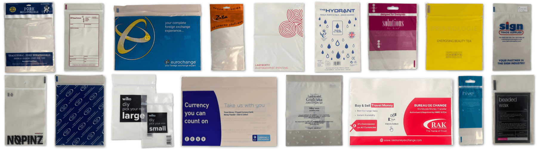 Grip Seal Bags Printed Carrier Bags